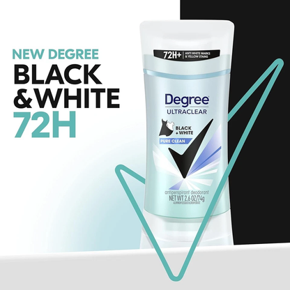 Degree Antiperspirant for Women 6 Pack | Pure Clean Deodorant | Long-Lasting Sweat & Stain Protection