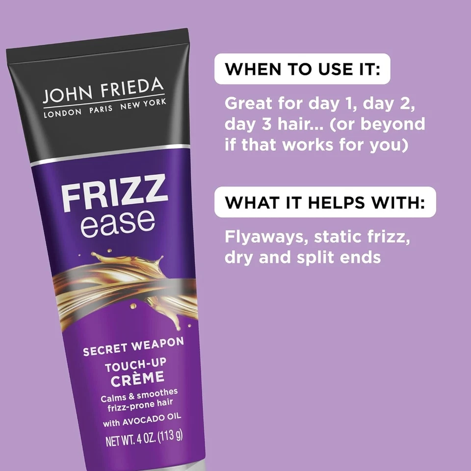 John Frieda Frizz Ease Secret Weapon Styling Cream 6 Pack | Anti-Frizz Hair Cream | Smooth & Manageable Hair