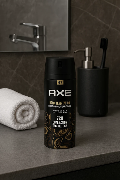 AXE Dark Temptation Deodorant Body Spray 6 Pack | Men’s Fragrance | 150 ml / 5.07 fl oz Each | 48H Fresh Scent