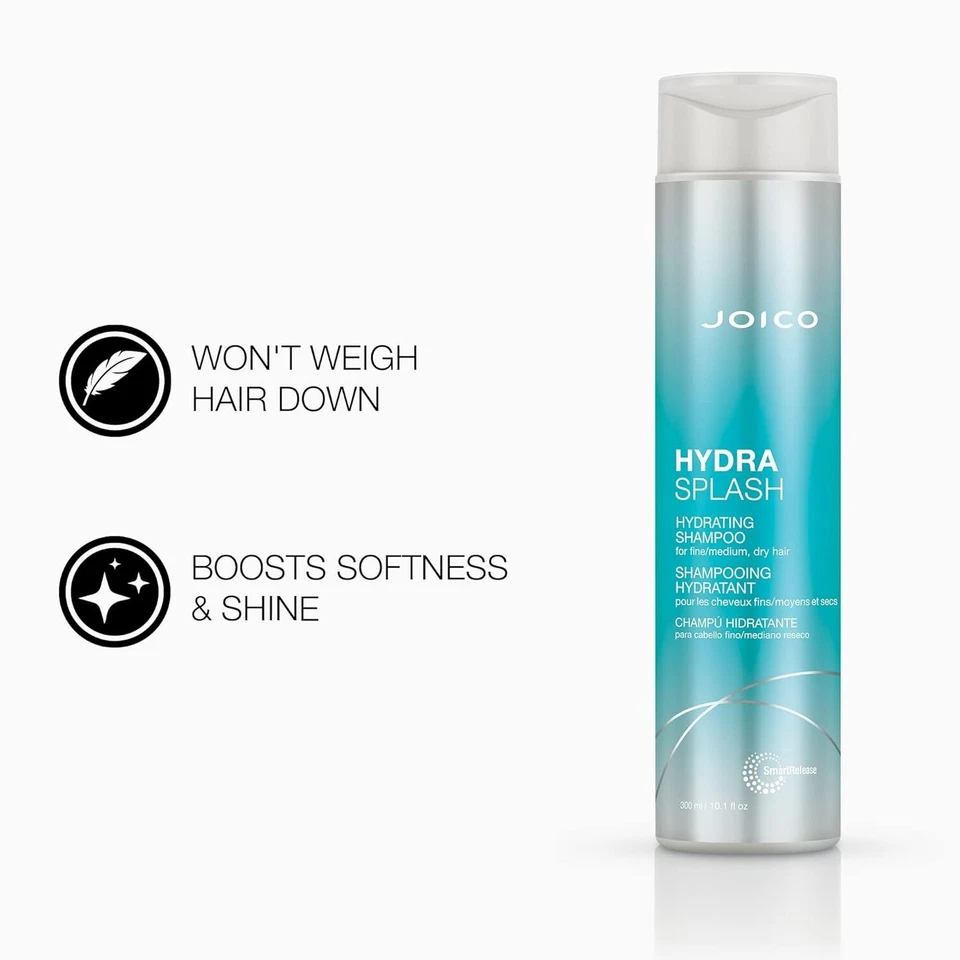 Joico HydraSplash Hydrating Shampoo & Conditioner Set | 10.1 oz & 8.5 oz | Moisturizing Hair Care Duo