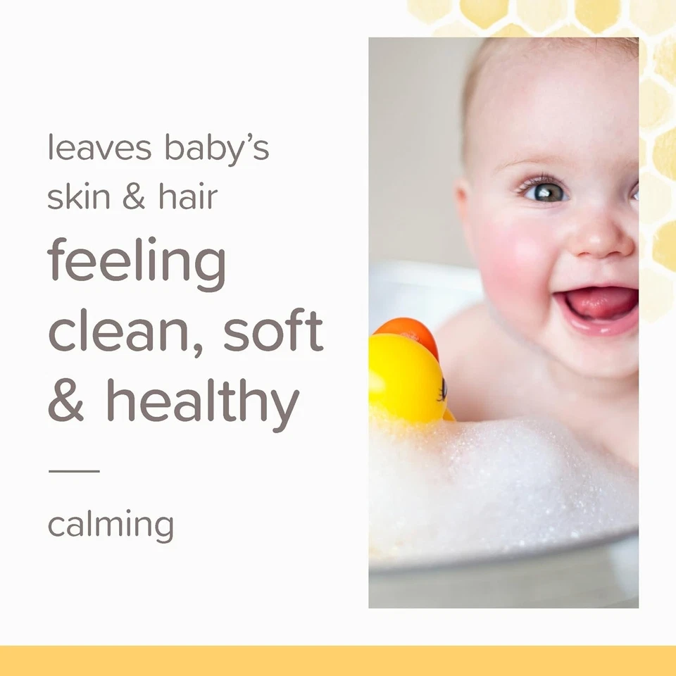 burt's bees baby calming shampoo & wash with lavender 3 pack 12 fl oz | tear-free gentle baby bath | soothing & moisturizing