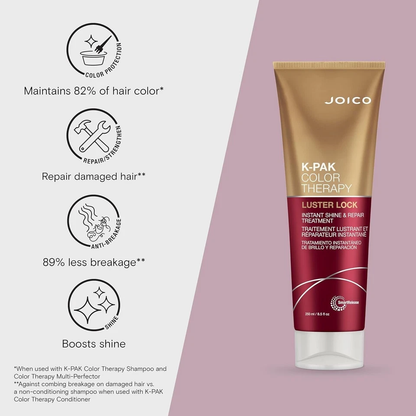 Joico K-PAK Color Therapy Luster Lock 8.5 fl oz | Color Protecting Hair Treatment | Shine & Repair Hair Care
