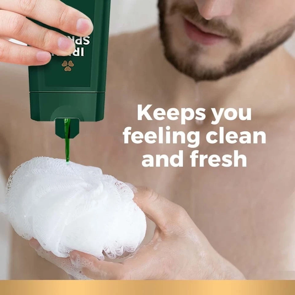 irish spring gel body wash charcoal fresh 4 pack 20 fl oz | men’s refreshing body wash | deep cleansing & long-lasting freshness