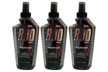 BOD Man Fragrance Body Spray 3 Pack Uppercut 8 fl oz | Men’s Deodorant & Body Spray | Long-Lasting Fresh Scent