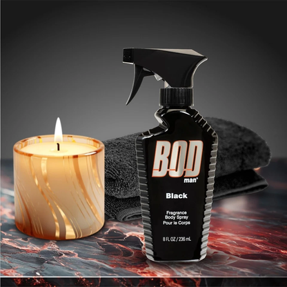 BOD Man Fragrance Body Spray 3 Pack Black 8 fl oz | Men’s Deodorant & Body Spray | Long-Lasting Fresh Scent