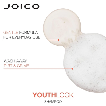 Joico YouthLock Shampoo & Conditioner Set | Collagen Infused Hair Care | Strengthening & Anti-Aging Hair Duo