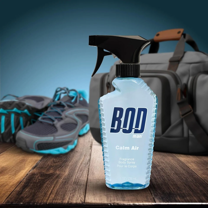 BOD Man Fragrance Body Spray 3 Pack Calm Air 8 fl oz | Men’s Deodorant & Body Spray | Long-Lasting Fresh Scent