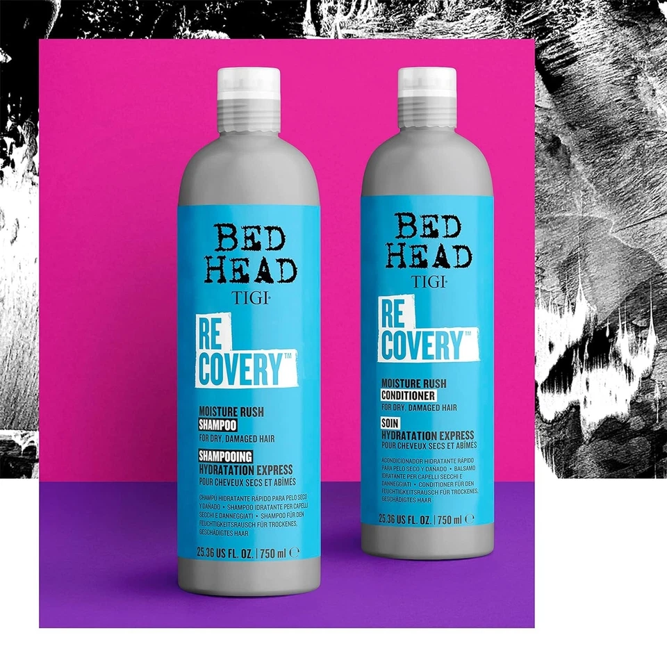TIGI Bed Head Recovery Moisture Rush Shampoo and Conditioner | Hydrating Hair Care Set | Frizz Control & Repair