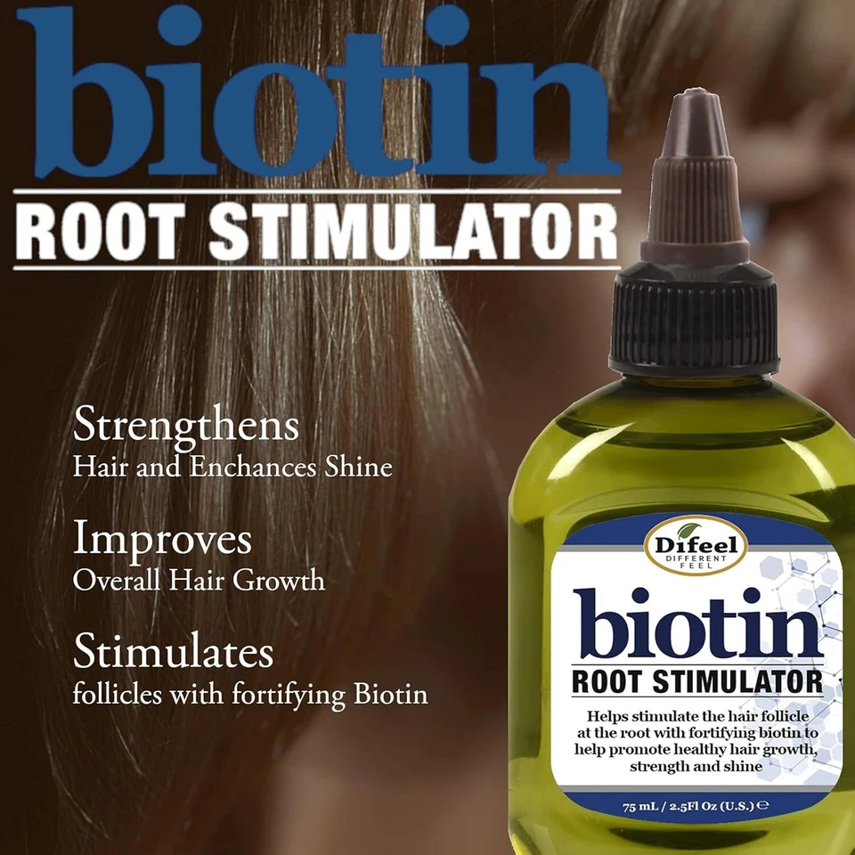 Difeel Biotin Regimen Hair Growth 5 PC Set | 12 oz Shampoo & Conditioner | Strengthening & Thinning Hair Treatment
