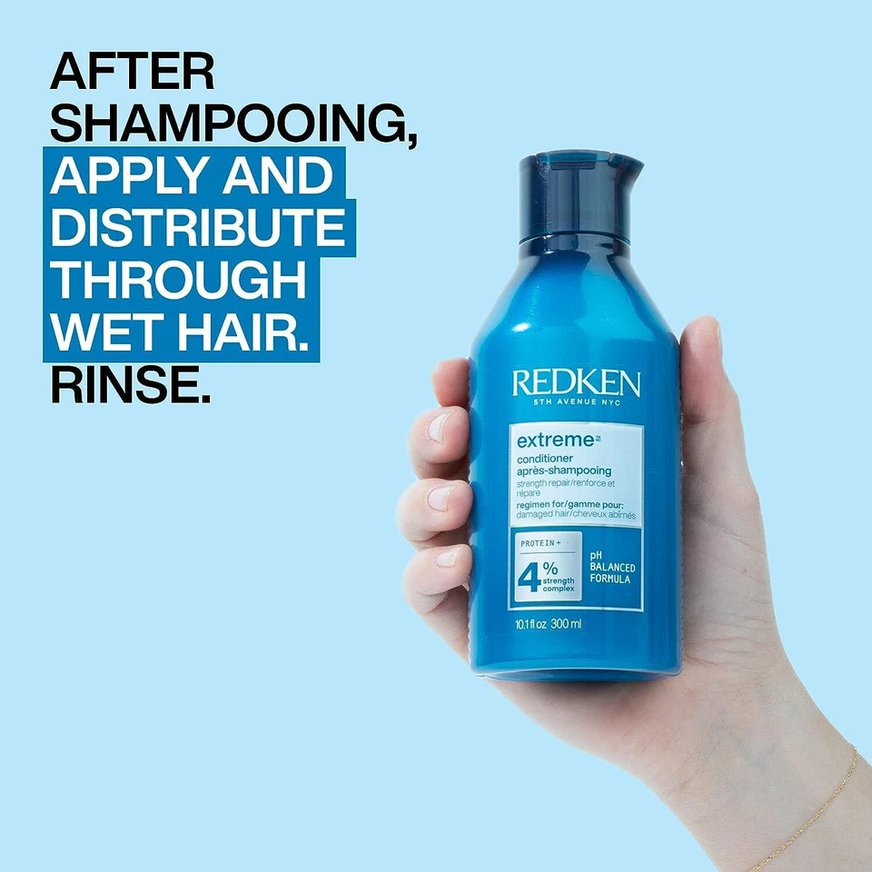 Redken Extreme Shampoo and Conditioner Set | Strengthening Hair Repair Duo | Professional Salon Formula