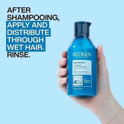Redken Extreme Shampoo and Conditioner Set | Strengthening Hair Repair Duo | Professional Salon Formula