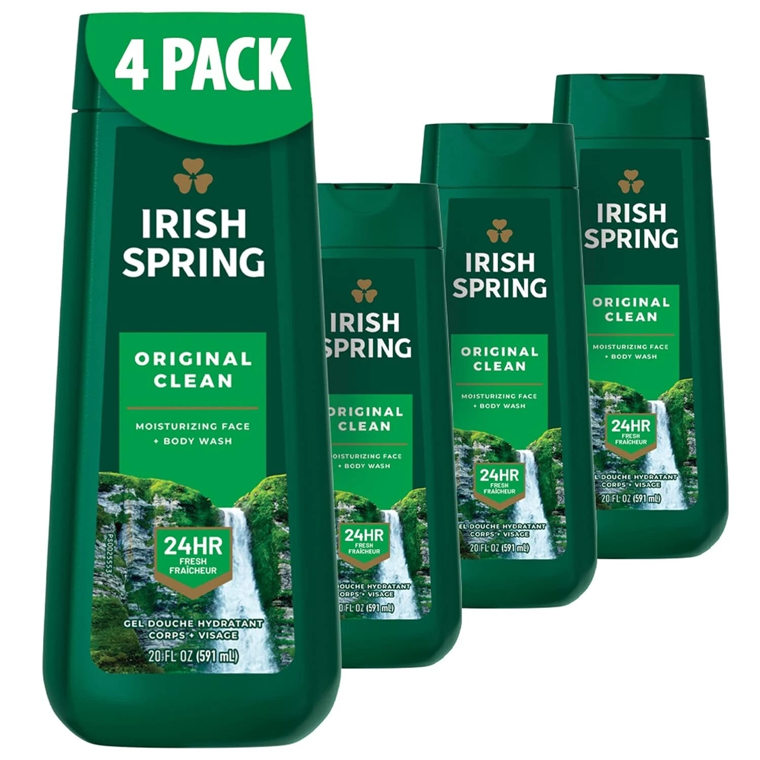 Irish Spring Original Clean Body Wash | 24 Hour Fresh Body Wash for Men | Long Lasting Fresh Scent