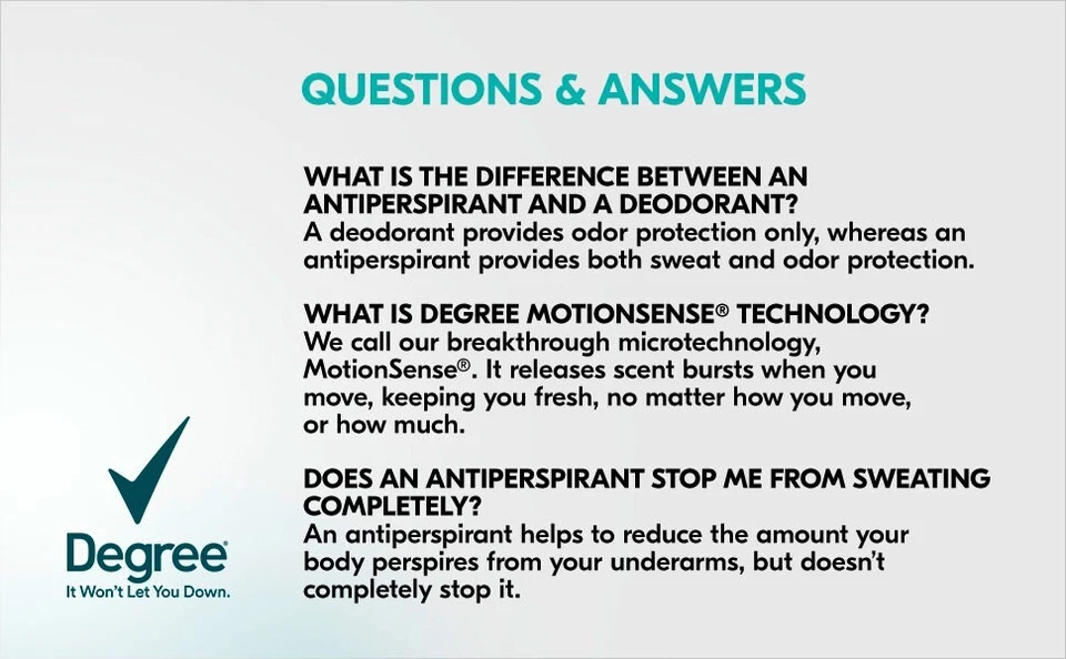 degree antiperspirant for women 6 pack | pure clean deodorant | long-lasting sweat & stain protection