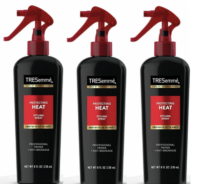 Tresemmé Styling Hairspray 3 Pack 8 oz | Heat & Frizz Protection | Strong Hold Hair Spray