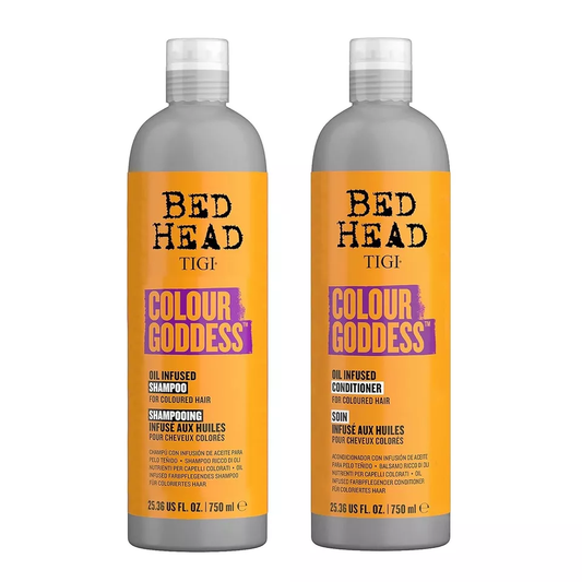TIGI Bed Head Colour Goddess Oil Infused Shampoo & Conditioner 25.36 fl oz | Color-Treated Hair Care | Nourishing & Shine-Enhancing