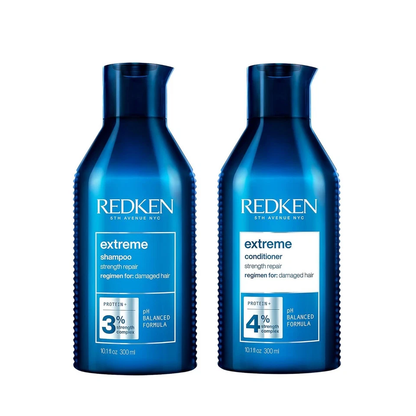Redken Extreme Shampoo and Conditioner Set | Strengthening Hair Repair Duo | Professional Salon Formula