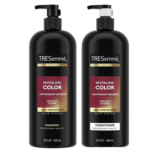 TRESemmé Color Revitalize Shampoo & Conditioner Set 28 fl oz Each | Color-Treated Hair Care | Nourishing & Shine-Enhancing Duo