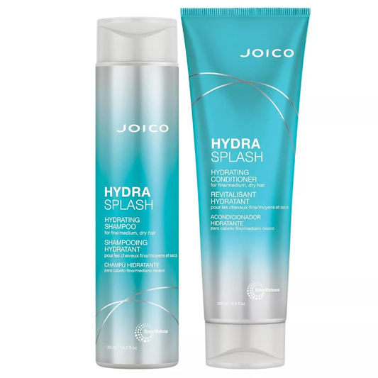 Joico HydraSplash Hydrating Shampoo & Conditioner Set | 10.1 oz & 8.5 oz | Moisturizing Hair Care Duo