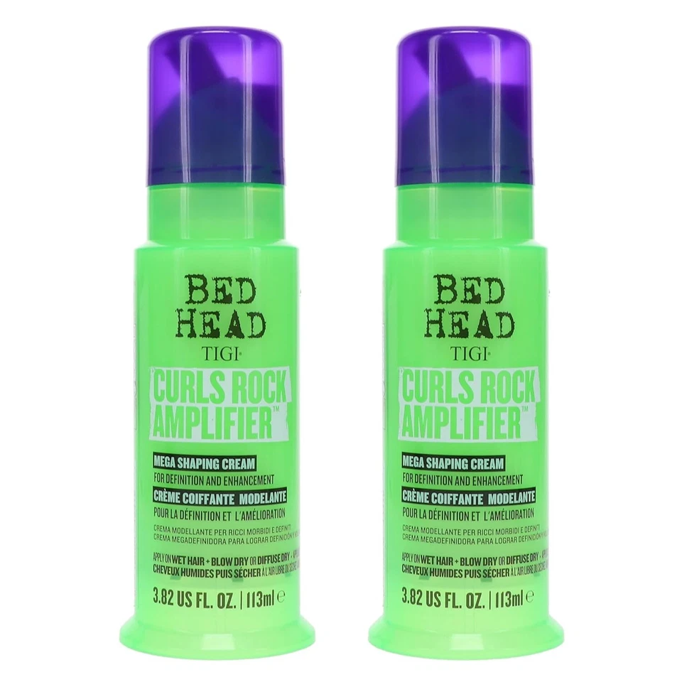 TIGI Curls Rock Amplifier 2 Pack 3.8 oz | Curly Hair Cream | Curl Defining & Frizz Control