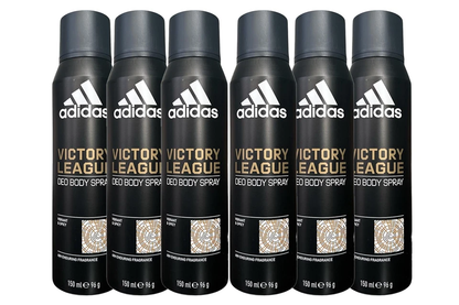 Adidas Victory League Deo Body Spray 6 Pack | 48H Long-Lasting Men's Fragrance | 150ml / 5.07 oz Each