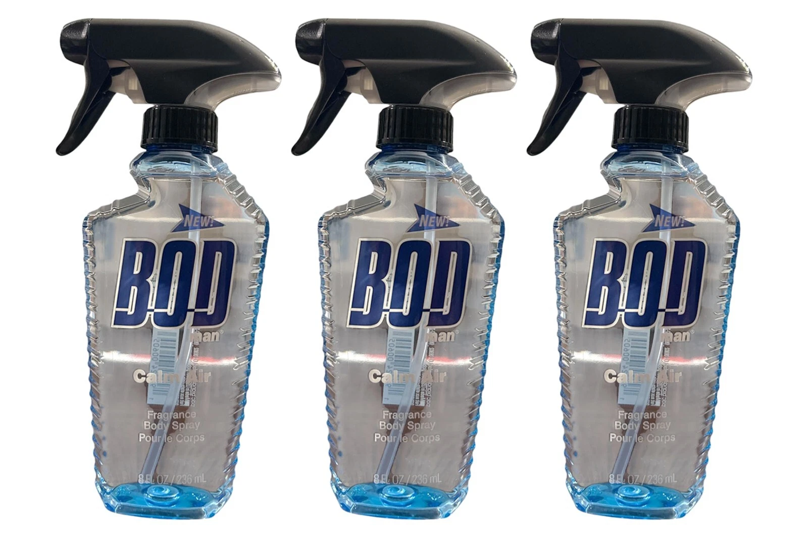 BOD Man Fragrance Body Spray 3 Pack Calm Air 8 fl oz | Men’s Deodorant & Body Spray | Long-Lasting Fresh Scent