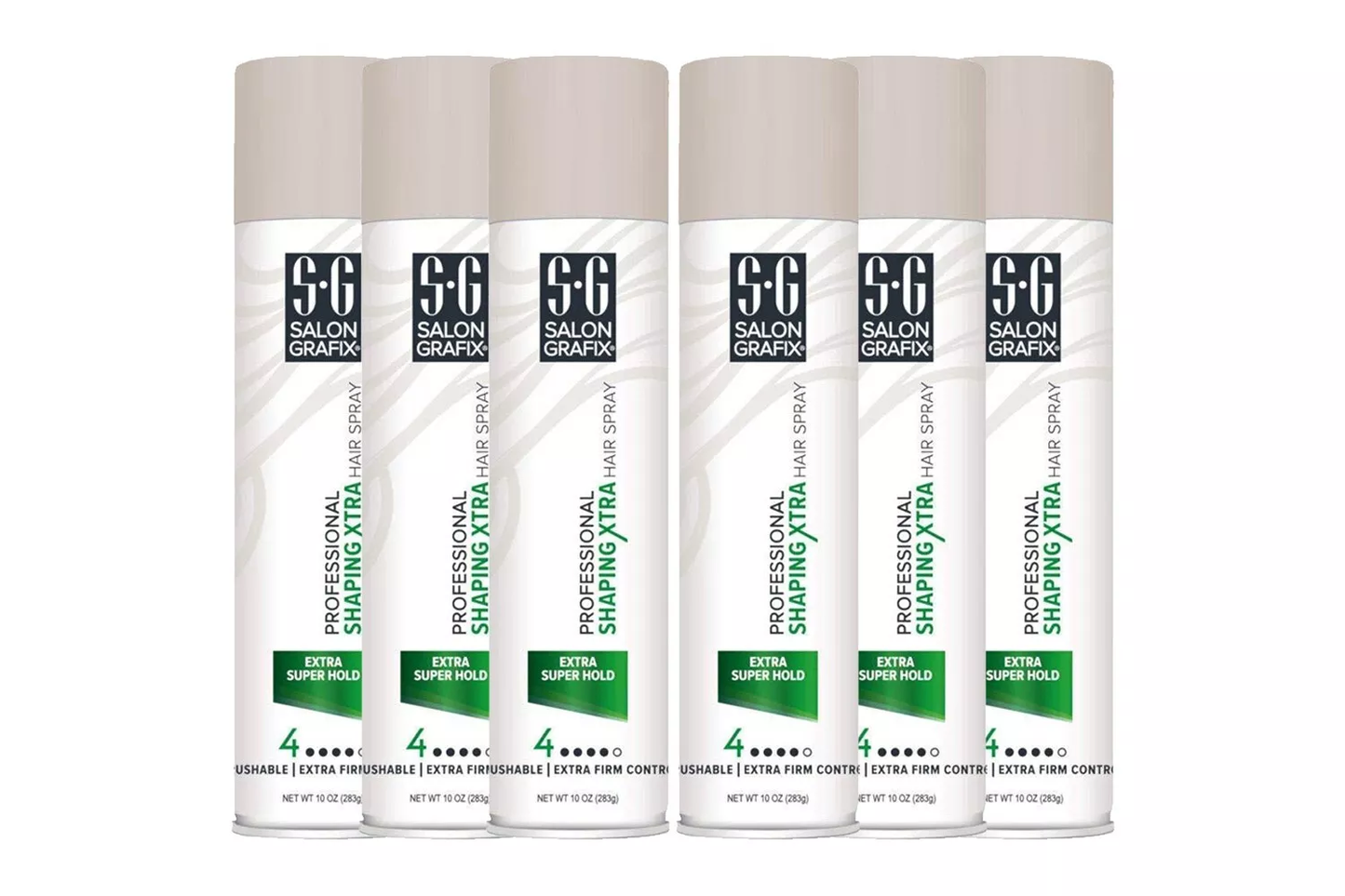 salon grafix professional shaping hairspray 6 pack | extra super hold hair spray | 10 oz strong hold styling
