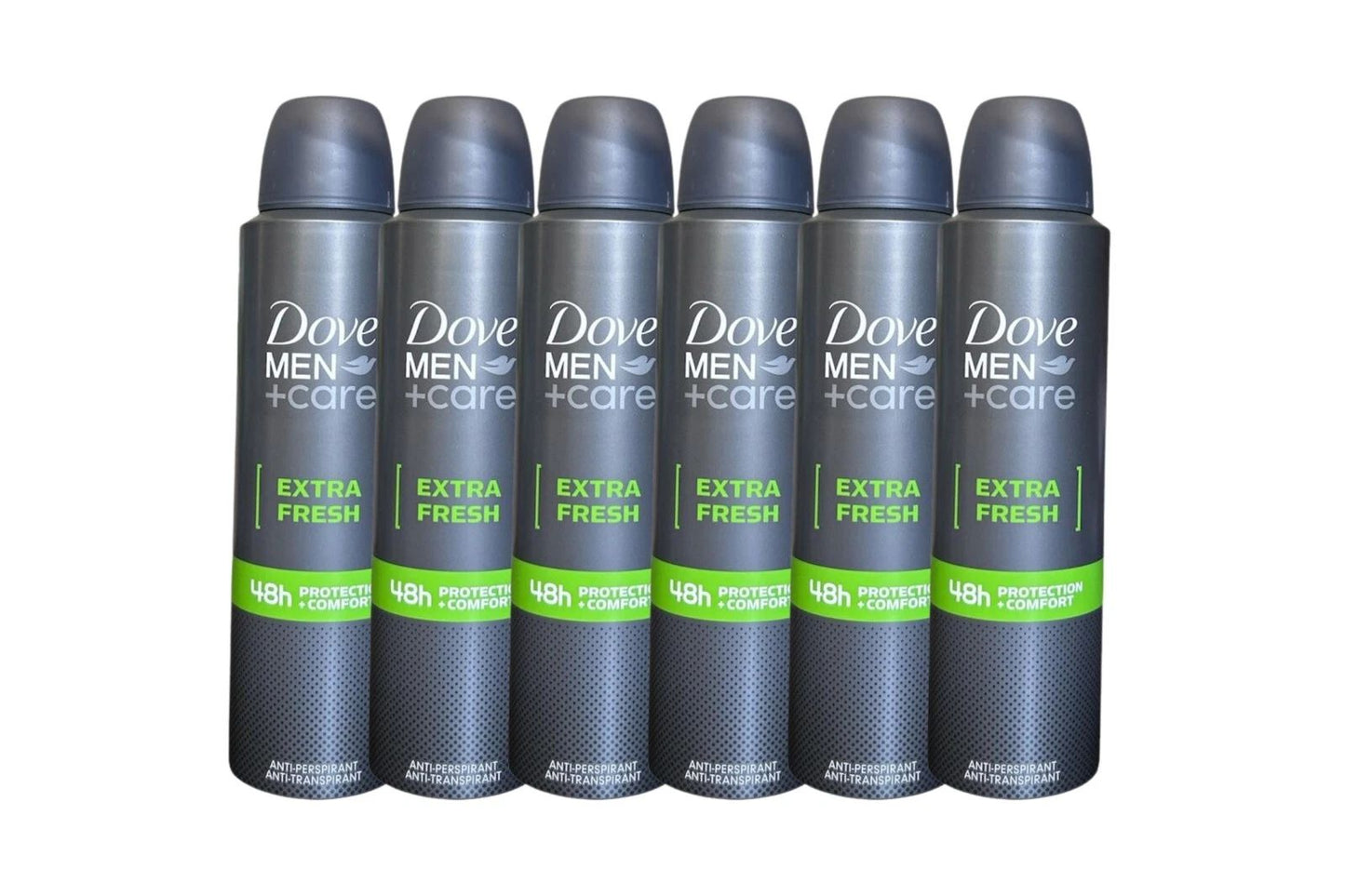 dove men+care extra fresh spray deodorant & antiperspirant 6 pack 150 ml | long-lasting sweat & odor protection | men’s body spray
