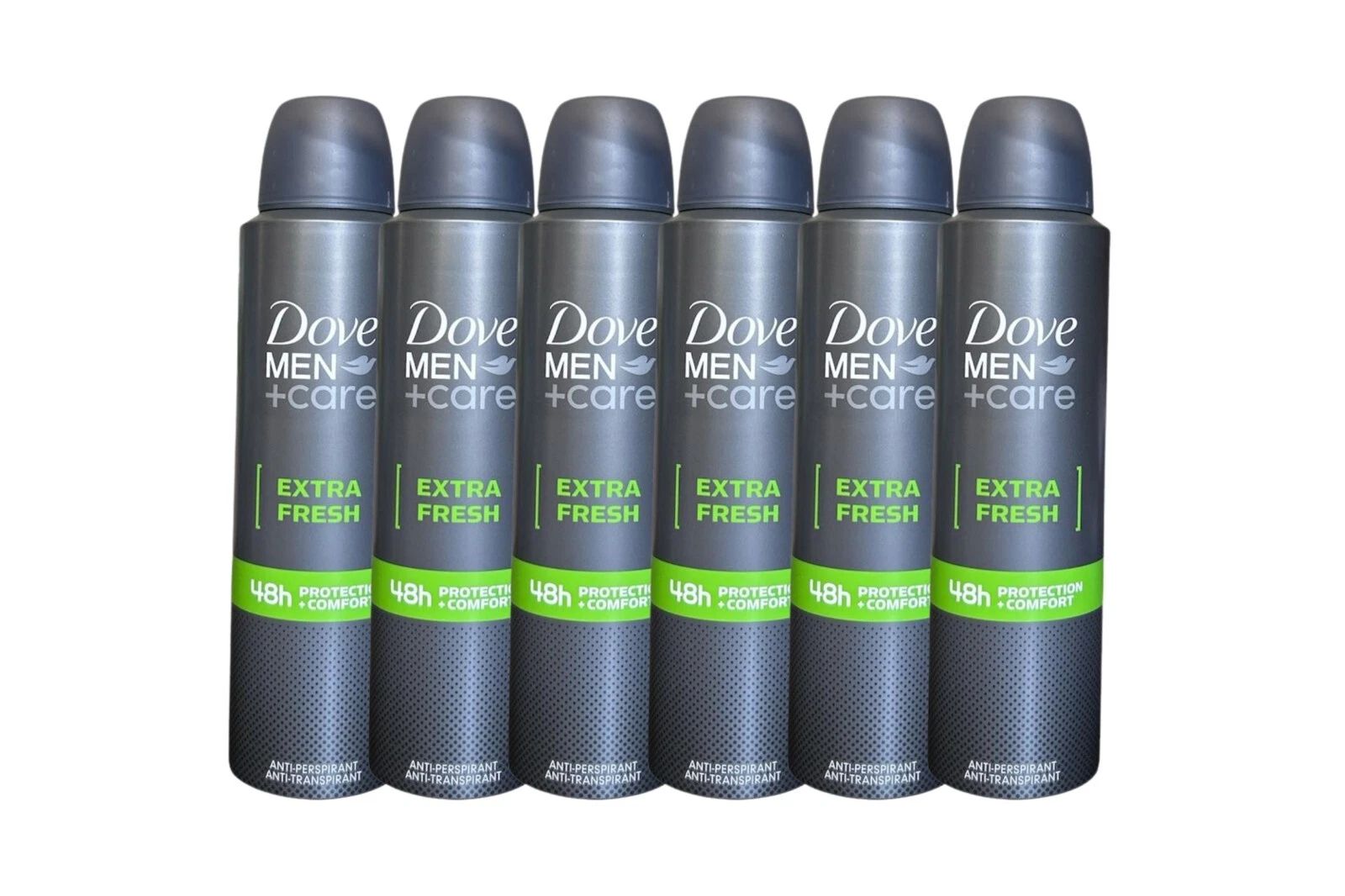Dove Men+Care Extra Fresh Spray Deodorant & Antiperspirant 6 Pack 150 ml | Long-Lasting Sweat & Odor Protection | Men’s Body Spray