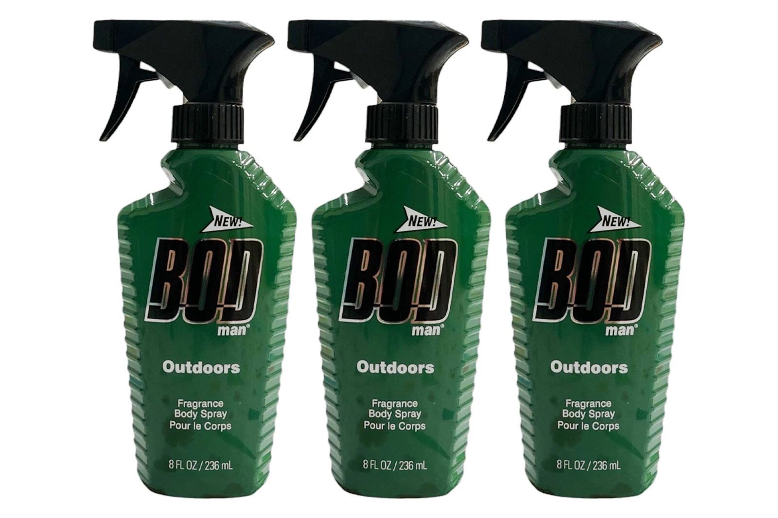 BOD Man Fragrance Body Spray 3 Pack Outdoors 8 fl oz | Men’s Deodorant & Body Spray | Long-Lasting Fresh Scent