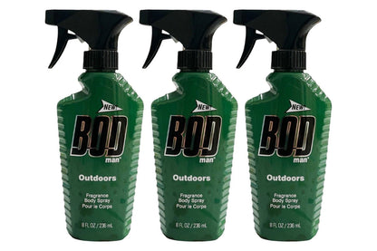 BOD Man Fragrance Body Spray 3 Pack Outdoors 8 fl oz | Men’s Deodorant & Body Spray | Long-Lasting Fresh Scent