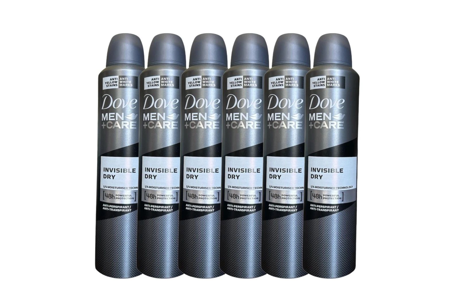Dove Men+Care Invisible Dry Spray 6 Pack 250 ml / 8.4 oz | International Version | Long-Lasting Sweat & Odor Protection