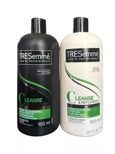 TRESemmé Replenish & Cleanse Shampoo & Conditioner Set 900 ml Each | 30.43 fl oz | Hydrating & Refreshing Hair Care Duo