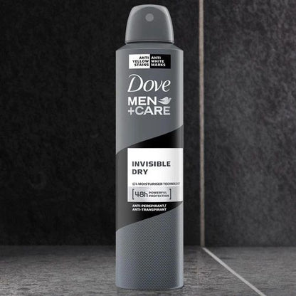Dove Men+Care Invisible Dry Spray 6 Pack 250 ml / 8.4 oz | International Version | Long-Lasting Sweat & Odor Protection