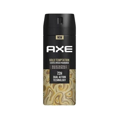 AXE Gold Temptation Deodorant Body Spray 6 Pack | Men’s Fragrance | 150 ml / 5.07 fl oz Each | Long-Lasting Fresh Scent