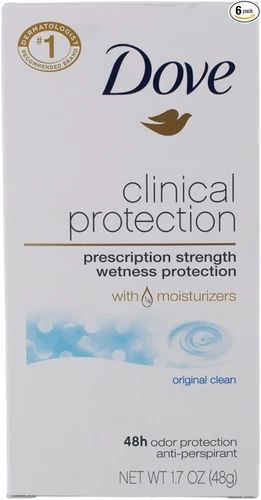 Dove Clinical Protection Antiperspirant Deodorant 3 Pack 1.7 oz | Long-Lasting Sweat & Odor Protection | Sensitive Skin Formula