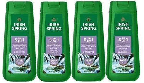 Irish Spring 5 in 1 Body Wash 4 Pack 20 fl oz | Men’s Multi-Use Body Wash | Cleansing & Refreshing Hair & Body Care