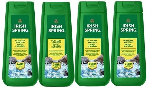 Irish Spring Ultimate Wake Up Body Wash 4 Pack 20 fl oz | Men’s Energizing Body Wash | Refreshing & Long-Lasting Clean Scent