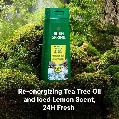 Irish Spring Ultimate Wake Up Body Wash 4 Pack 20 fl oz | Men’s Energizing Body Wash | Refreshing & Long-Lasting Clean Scent