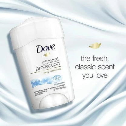 Dove Clinical Protection Antiperspirant Deodorant 3 Pack 1.7 oz | Long-Lasting Sweat & Odor Protection | Sensitive Skin Formula