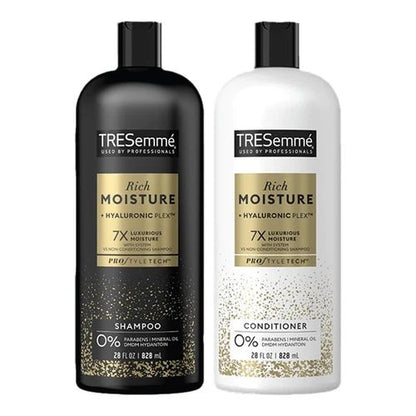 TRESemmé Rich Moisture Shampoo & Conditioner 2 Count 28 oz Each | Hydrating Hair Care | Smooth & Moisturized Hair Duo