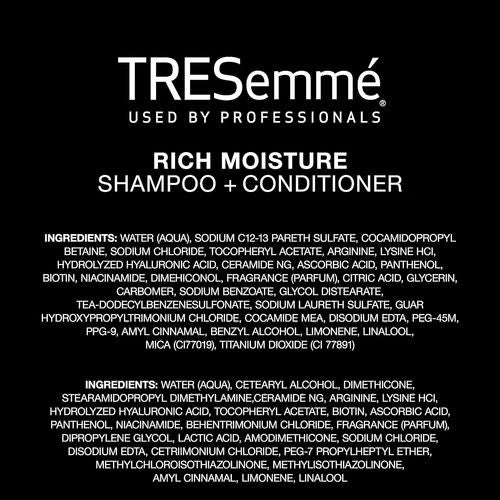 TRESemmé Rich Moisture Shampoo & Conditioner 2 Count 28 oz Each | Hydrating Hair Care | Smooth & Moisturized Hair Duo