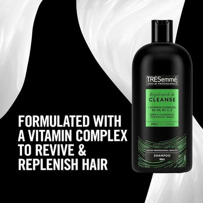 TRESemmé Replenish & Cleanse Shampoo & Conditioner Set 900 ml Each | 30.43 fl oz | Hydrating & Refreshing Hair Care Duo