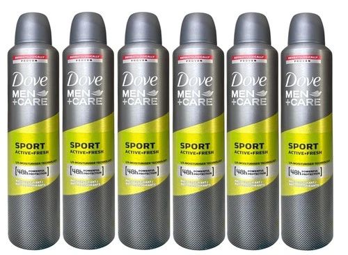 dove men+care sport active+fresh antiperspirant deodorant 6 pack 8.5 fl oz / 250 ml | long-lasting sweat & odor protection | men’s deodorant