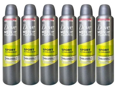 Dove Men+Care Sport Active+Fresh Antiperspirant Deodorant 6 Pack 8.5 fl oz / 250 ml | Long-Lasting Sweat & Odor Protection | Men’s Deodorant