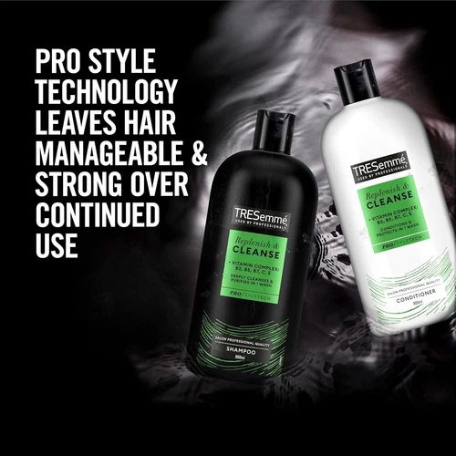 tresemmé replenish & cleanse shampoo & conditioner set 900 ml each | 30.43 fl oz | hydrating & refreshing hair care duo