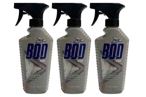 BOD Man Fragrance Body Spray 3 Pack Iconic 8 fl oz | Men’s Deodorant & Body Spray | Long-Lasting Fresh Scent