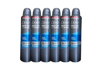 Dove Men+Care Cool Fresh Dry Spray Antiperspirant 6 Pack 8.45 oz / 250 ml | Long-Lasting Sweat & Odor Protection | Men’s Deodorant